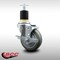 Service Caster 4'' SS Gray Poly Swivel 1-7/8'' Expanding Stem Caster with Brake SCC-SSEX20S414-PPUB-TLB-178 - alternate 2
